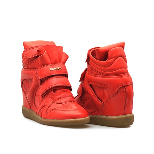 Sneakersy Carinii B3400-045 Czerwone lico