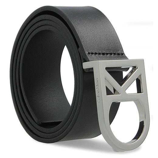 Pasek Damski CALVIN KLEIN BLACK LABEL - Ck Logo Belt K60K602141 75 001  Calvin Klein Black Label 90 eobuwie.pl