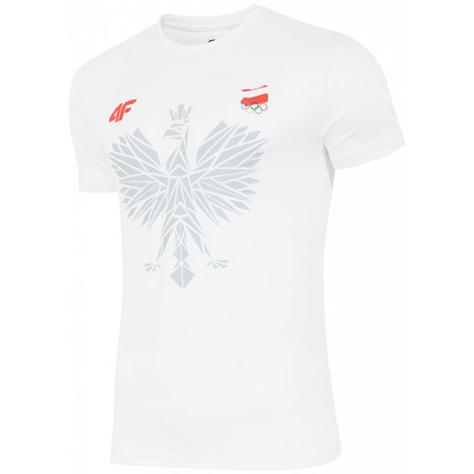 [S4L16-TSMF909R] Replika koszulki treningowej męskiej Rio 2016 TSMF909R - biały  4F  