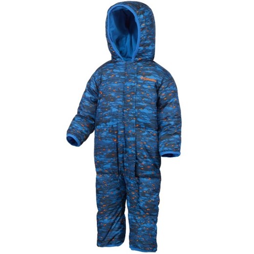 Kombinezon zimowy jednoczęściowy COLUMBIA Snuggly Bunny Bunting niebiesko-granatowy wzór puchowy Columbia niebieski 74 (6/12) Czerwony Kapturek