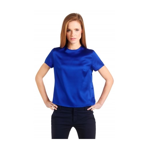 Jedwabny t-shirt Lambert niebieski Lambert  Wólczanka
