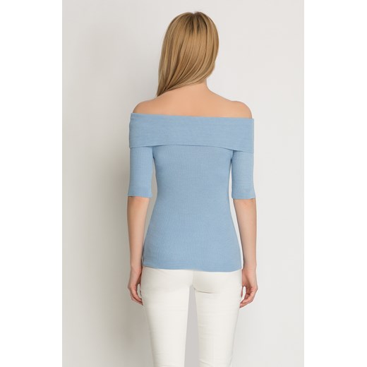 Sweter z dekoltem carmen niebieski Orsay L wyprzedaż orsay.com 