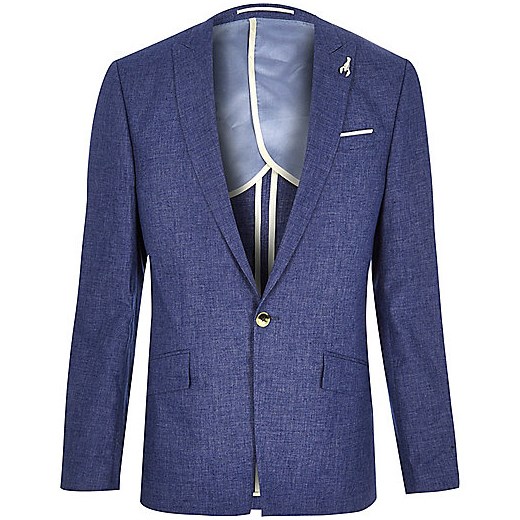 Blue linen waistcoat 