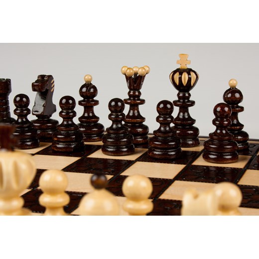 Klasyczna gra planszowa - szachy drewniane 42 cm x 42 cm