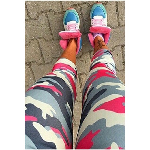 Legginsy CAMOUFLAGE PINK