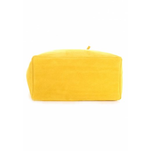 Modne Torebki Skórzane typu ShopperBag z Etui Zamsz Naturalny Wysokiej Jakości Żółta (kolory)