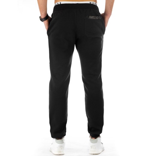 Spodnie męskie dresowe baggy czarne (ux0755)   M DSTREET