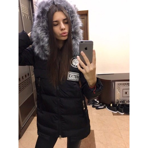 Kurtka pikowana, zimowa z kapturem, ciepla, khaki, mod 243 Multibrand  XL FashionGO