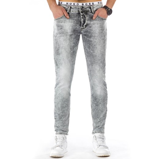 Spodnie jeansowe męskie szare (ux0793) Jeans  s36 DSTREET