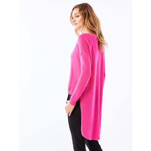 Mohito - Oryginalny sweter z wyraźnie dłuższym tyłem after hours - Różowy
