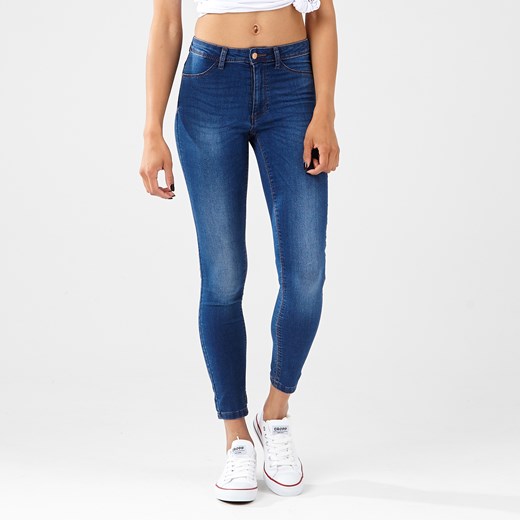 Cropp - Jeansy skinny fit - Niebieski