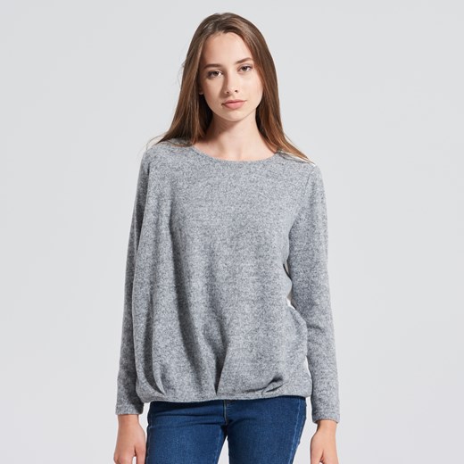 Sinsay - Sweter z łączonych materiałów - Szary