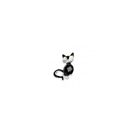 Broszka czarny kot Kiara  uniwersalny Kiara, Sztuczna Biżuteria Jablonex