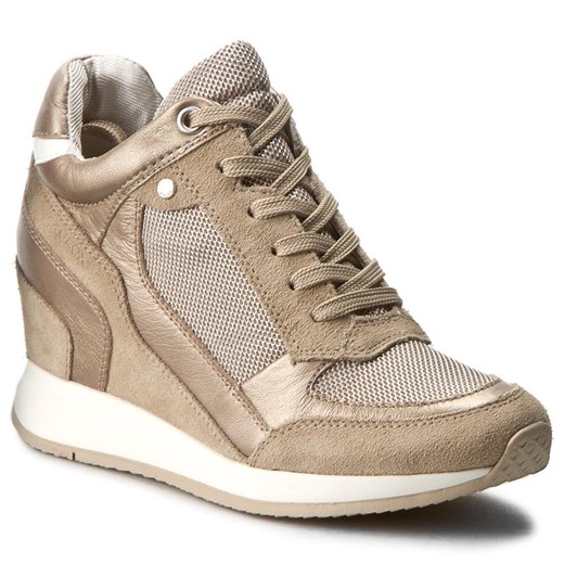 Sneakersy GEOX - D Nydame A D540QA 02288 C6738 Lt Taupe Geox bezowy 38 eobuwie.pl
