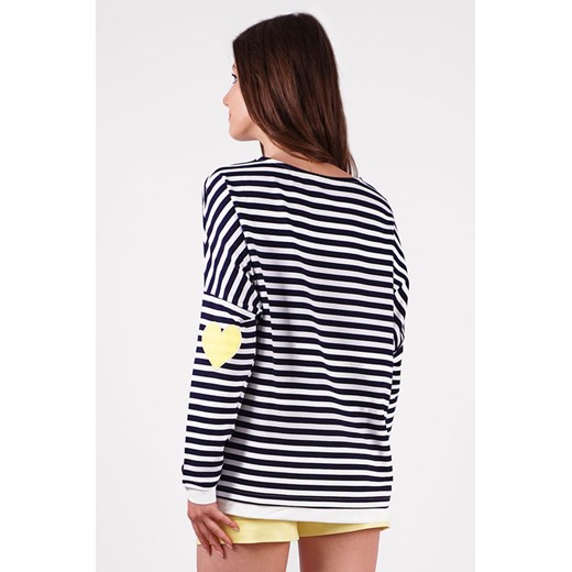 Marynarska bluza oversize z serduszkiem szary S MOOSHI