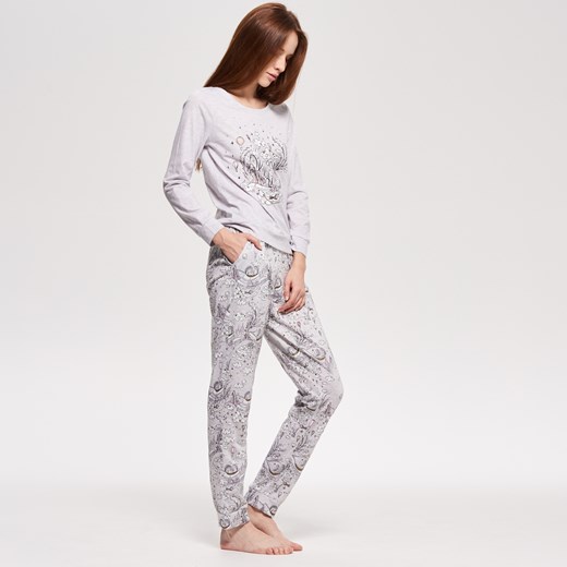 Reserved - Dwuczęściowa piżama - Szary - damska szary Reserved L 