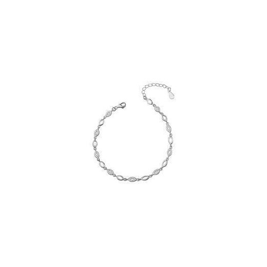 Srebrna, piękna bransoletka pr.925 z cyrkoniami