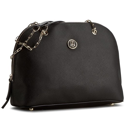 Torebka TOMMY HILFIGER - Th Chain Domed Duffle AW0AW03706 002 szary Tommy Hilfiger  eobuwie.pl