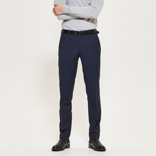 Reserved - Garniturowe spodnie - Granatowy - męska  Reserved 50 wyprzedaż  