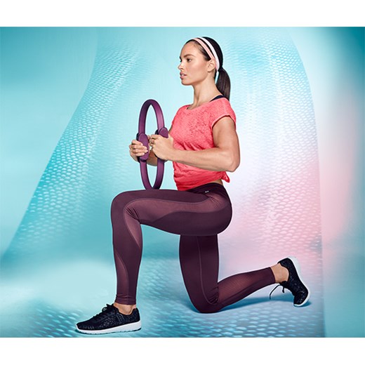 Legginsy sportowe, bakłażanowe Tchibo XS 32/34