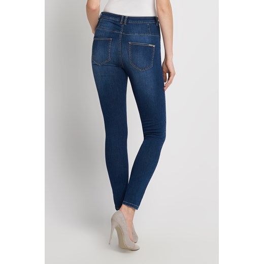 Jeansy skinny z wysokim stanem Orsay granatowy 32 orsay.com