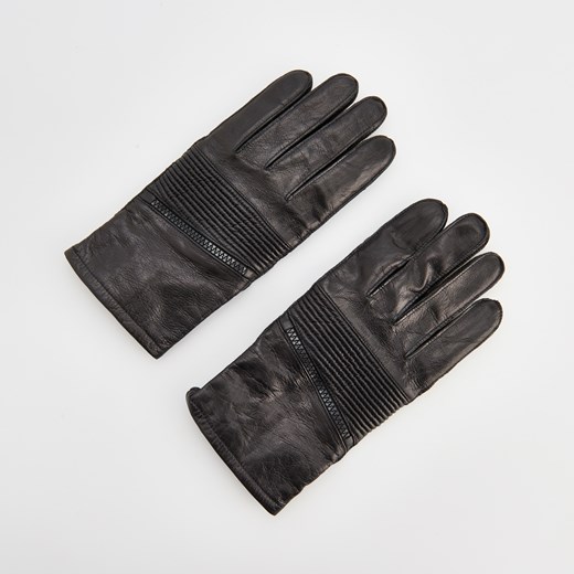 Reserved - Skórzane rękawiczki - Czarny