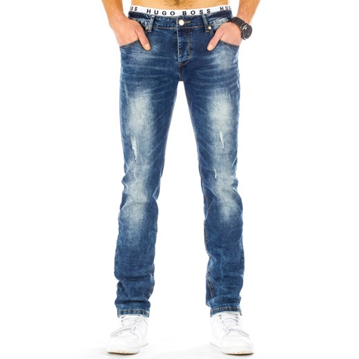 Spodnie jeansowe męskie niebieskie (ux0808)