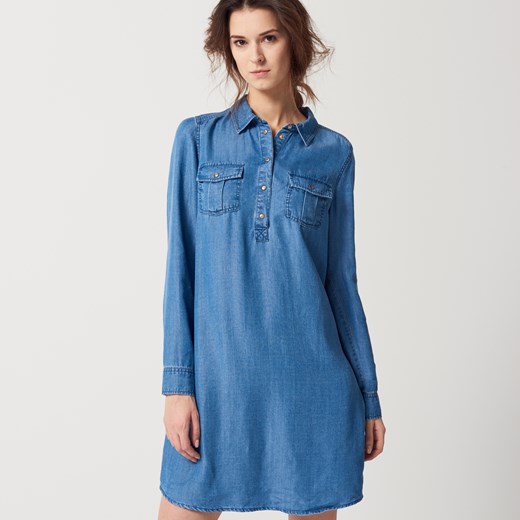 Mohito - Jeansowa sukienka - Niebieski Mohito niebieski 34 