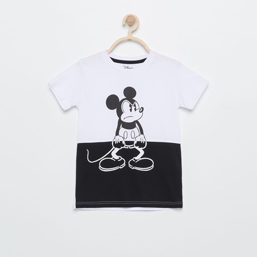 Reserved - T-shirt mickey mouse - Biały czarny Reserved 104 