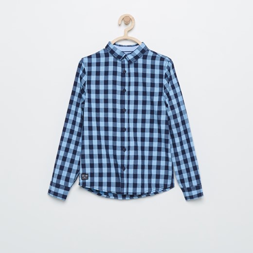 Reserved - Koszula w kratę - Granatowy niebieski Reserved 164 