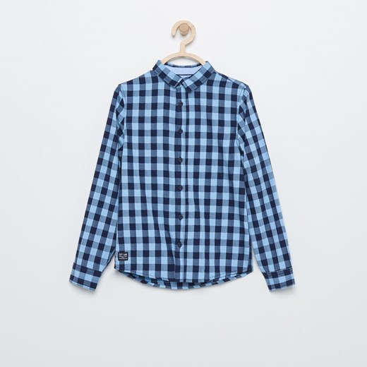 Reserved - Koszula w kratę - Granatowy niebieski Reserved 146 