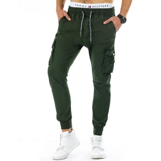 Spodnie męskie jogger chino zielone (ux0730)