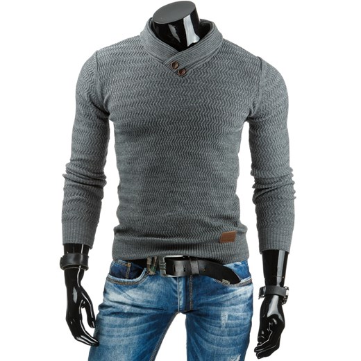 Sweter męski antracytowy (wx0730)