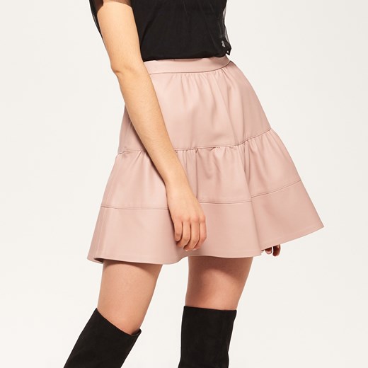 Reserved - Rozkloszowana spódnica mini - Różowy  Reserved 40 