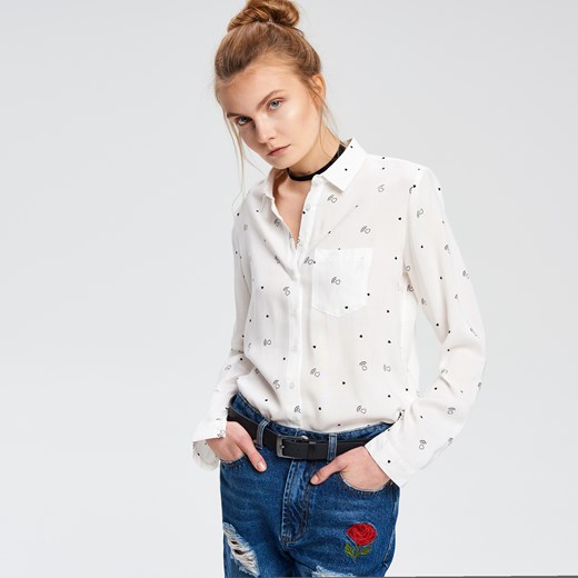 Cropp - Ladies` shirt - Biały Cropp bialy XS 