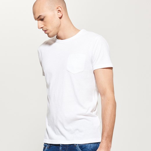 Reserved - Gładki t-shirt - Biały Reserved  M 