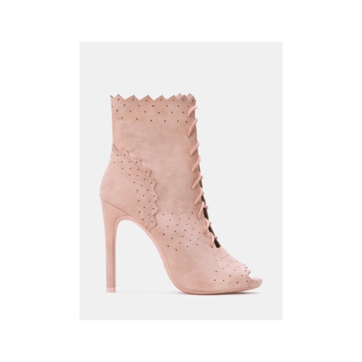 Różowe botki peep toe Blank  DeeZee 38 