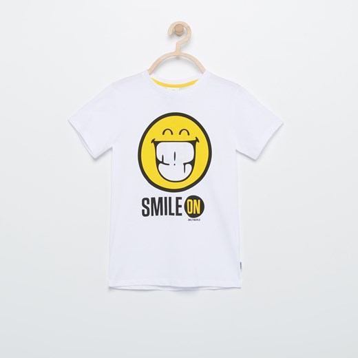 Reserved - T-shirt smiley - Biały Reserved  152 