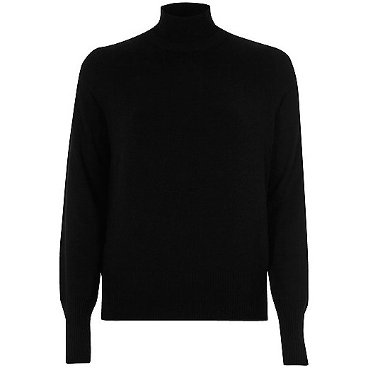 Black knit turtleneck jumper 