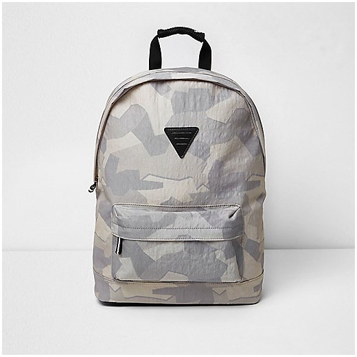 Stone camo print backpack 