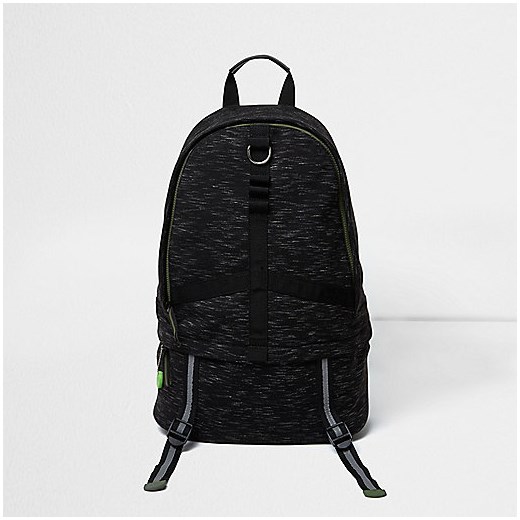 Dark grey jersey sports backpack  czarny River Island  