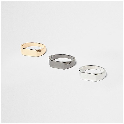 Gold and silver tone rings pack 