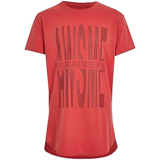 Boys red awesome T-shirt  River Island   