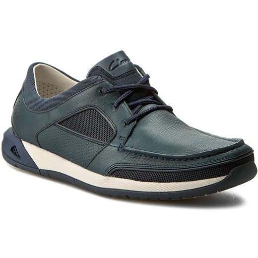 Półbuty CLARKS - Ormand Sail 261246117 Navy Leather  Clarks 44 eobuwie.pl