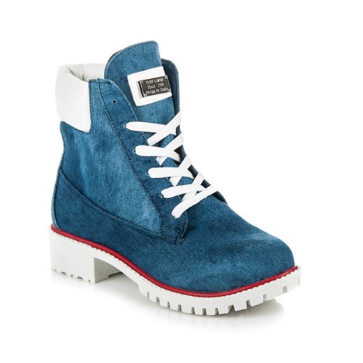 JEANSOWE TRAPERKI VICES Vices zielony 39 czasnabuty.pl