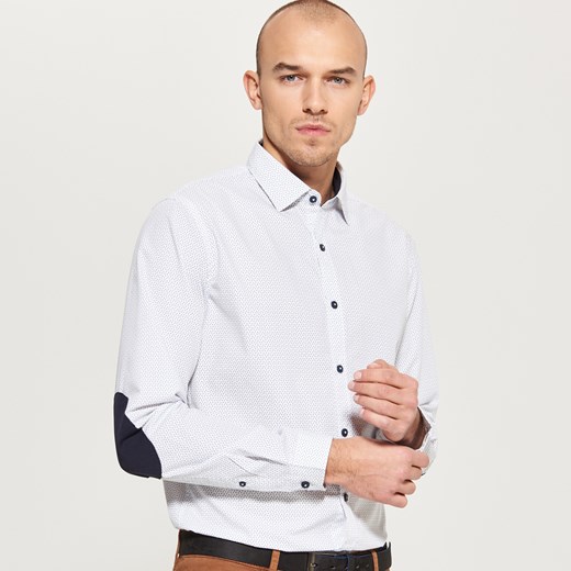 Reserved - Koszula we wzory - Biały szary Reserved M 
