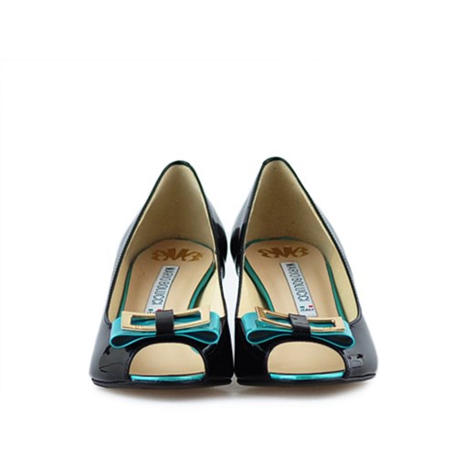 Pantofle Mario Bolucci 1404-PR05 Czarno-miętowe