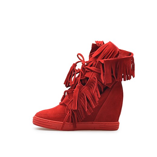 Sneakersy Exclusive Roberto 506 Czerwone zamszowe