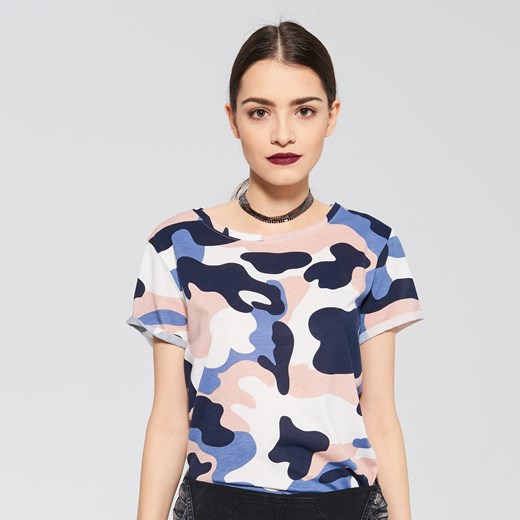 Sinsay - T-shirt moro - Wielobarwny Sinsay bezowy XS