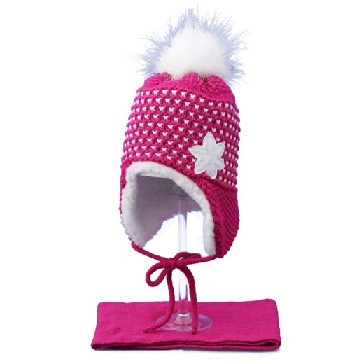 Zimowa czapka dziecięca z szalikiem, rozmiar: 2 – 4 lat